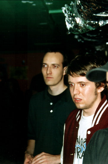 ronny + sandro, before I.C.-performance, and during<br>VÖLKERMORD-performance in hannover